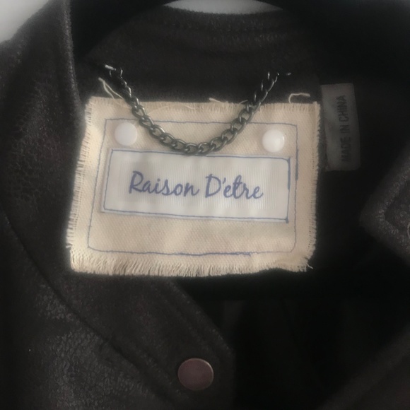 Raison D'etre Vegan-suede Asymmetric-zip Moto Jack - Picture 6 of 7